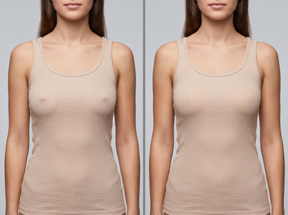 shapeonyou Invisible Lift Bra – Vorher / Nachher: kein Durchscheinen im Top